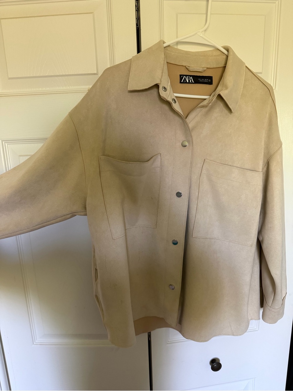 Zara Light Beige Utility Jacket - Picture 3 of 5